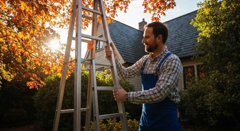 Ce que les experts en bricolage vérifient sur leur échelle avant de monter sur le toit en automne
