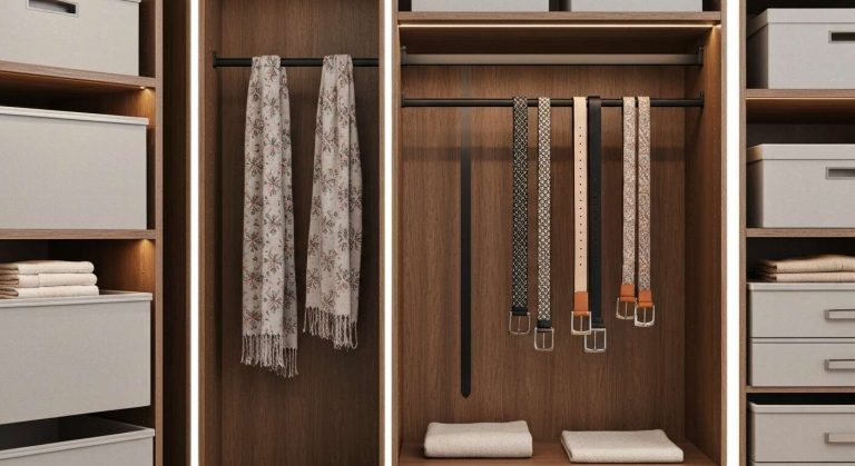 Voici comment ranger vos ceintures et foulards pour qu'ils ne glissent pas et restent visibles