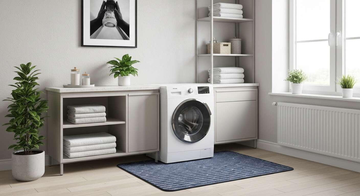 Fini le bruit de la machine à laver qui essore : le tapis anti-vibration qui change la vie des voisins