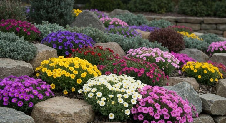 La plante de rocaille qui adore le froid et qui fleurit en une magnifique cascade colorée