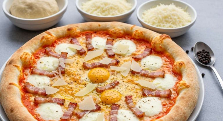 Recette de pizza carbonara maison