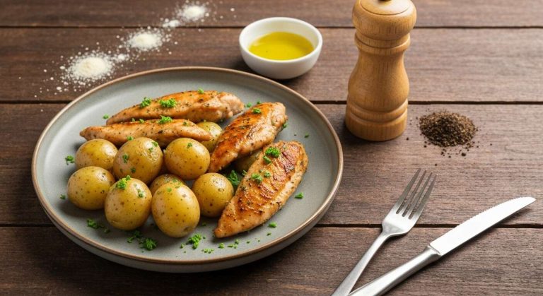 Aiguillettes de poulet et pommes de terre au Cookeo