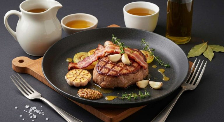 Filet mignon de porc au miel et lardons : recette gourmande