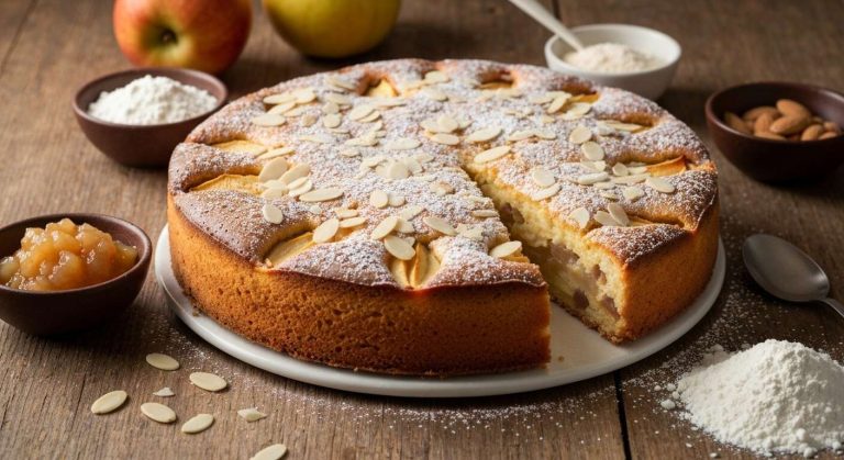 Gâteau à la compote de pomme et amande : recette facile