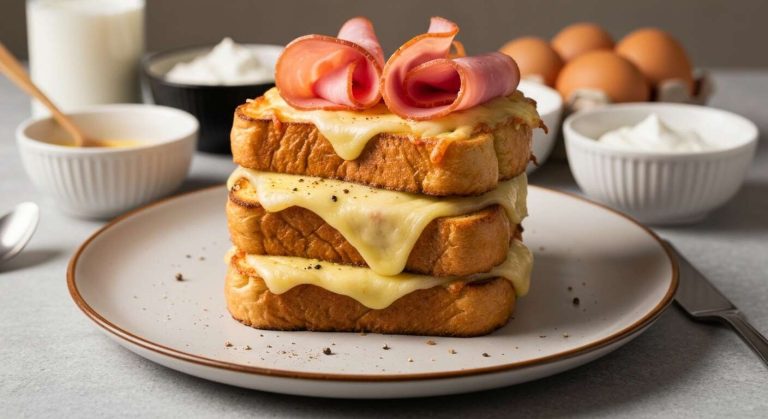Pain perdu salé au jambon et fromage : recette gourmande