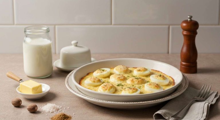 Recette d'œufs durs à la sauce Mornay