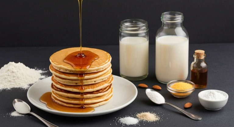 Recette facile de pancakes moelleux au lait végétal sans lactose