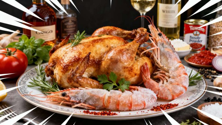 Poulet aux langoustines : recette savoureuse et originale