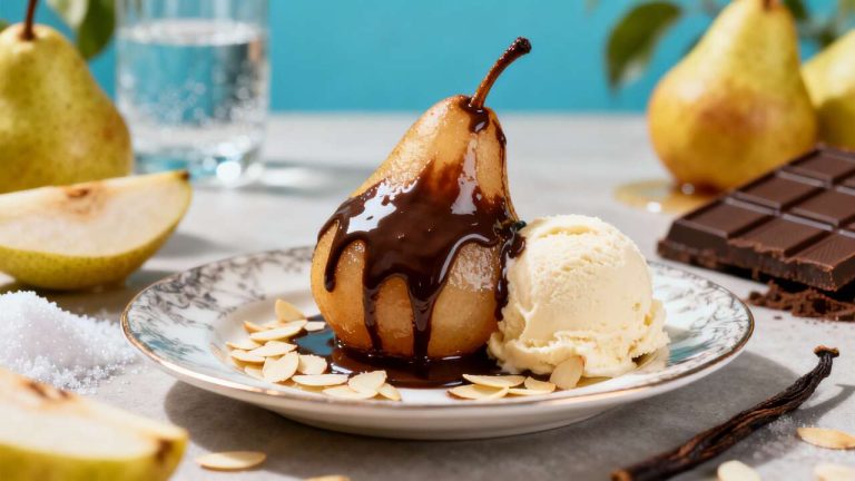 Recette Poire Belle-Hélène par Christophe Michalak