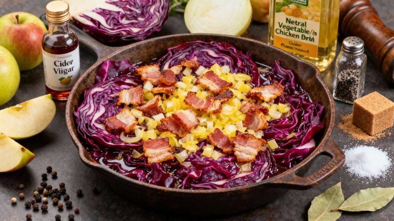 Choux rouge au lard : recette savoureuse