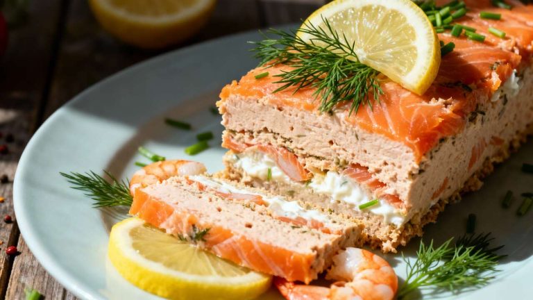 Terrine de saumon et crevettes : recette facile et savoureuse