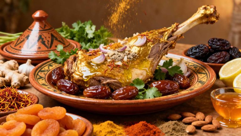 Recette de gigot d&rsquo;agneau à la marocaine