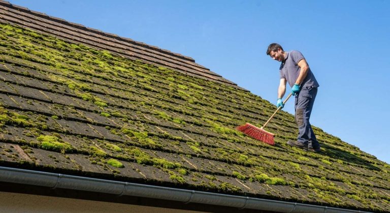Comment entretenir une toiture et enlever la mousse pour prévenir les infiltrations d'eau