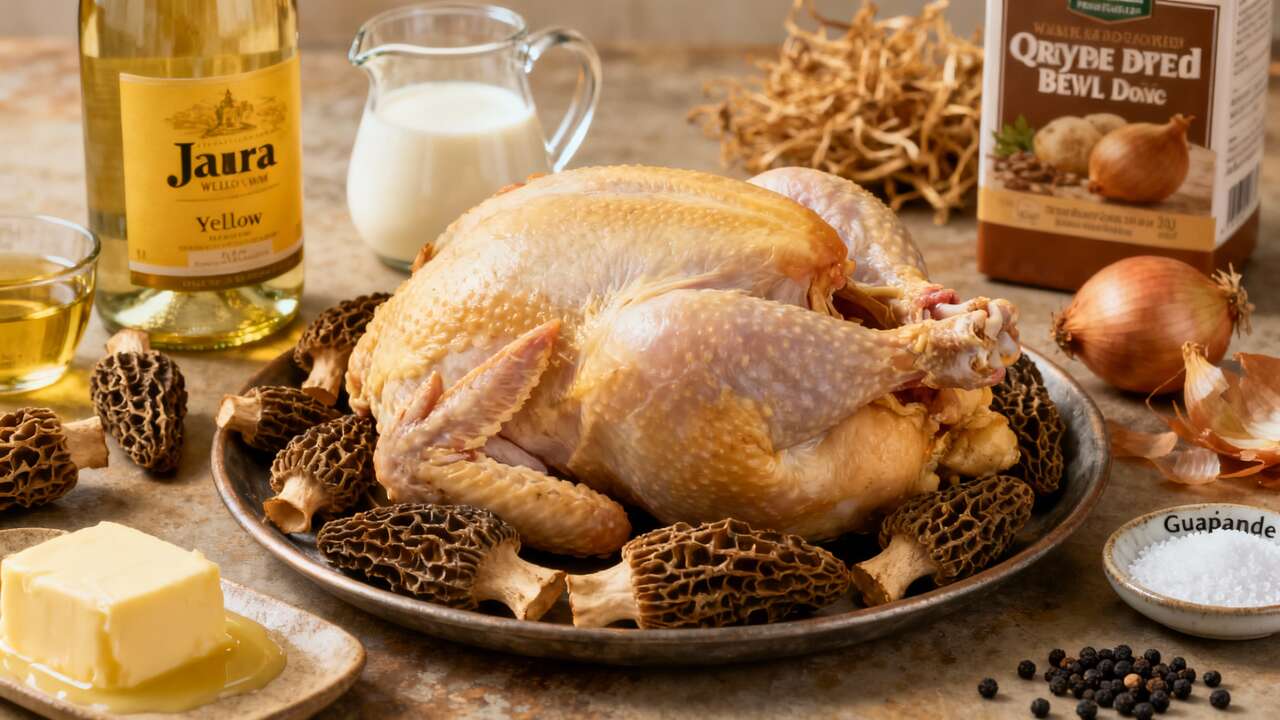 Recette de poularde aux morilles en cocotte